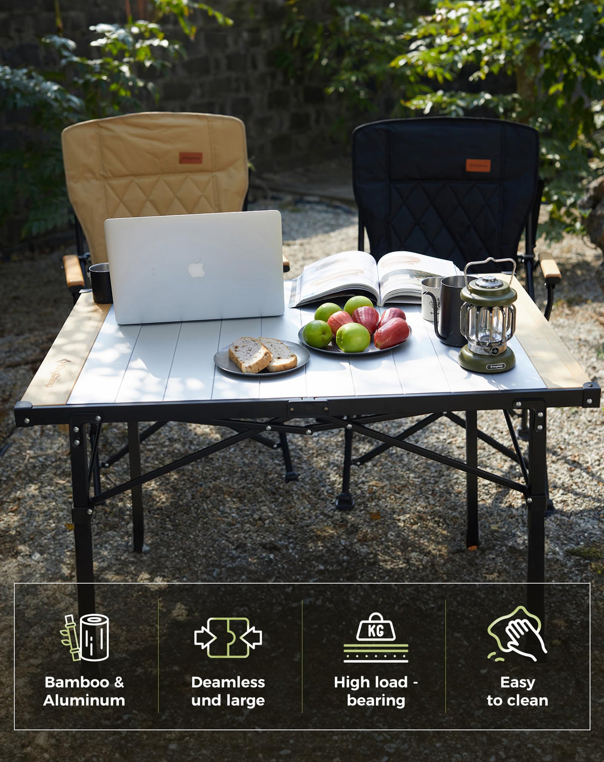 KingCamp GRANITE PRO M Folding Aluminum Table 40x27