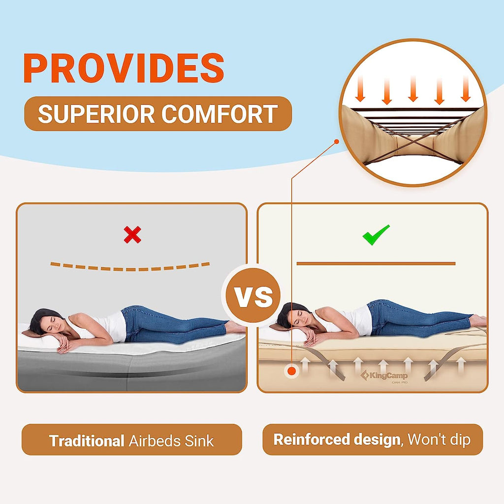 KingCamp OAK P10 Air Mattress Frame | 2-Pack