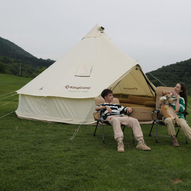 KingCamp KHAN C 400 Glamping Cotton Bell Tent 16.4ft/13.2ft