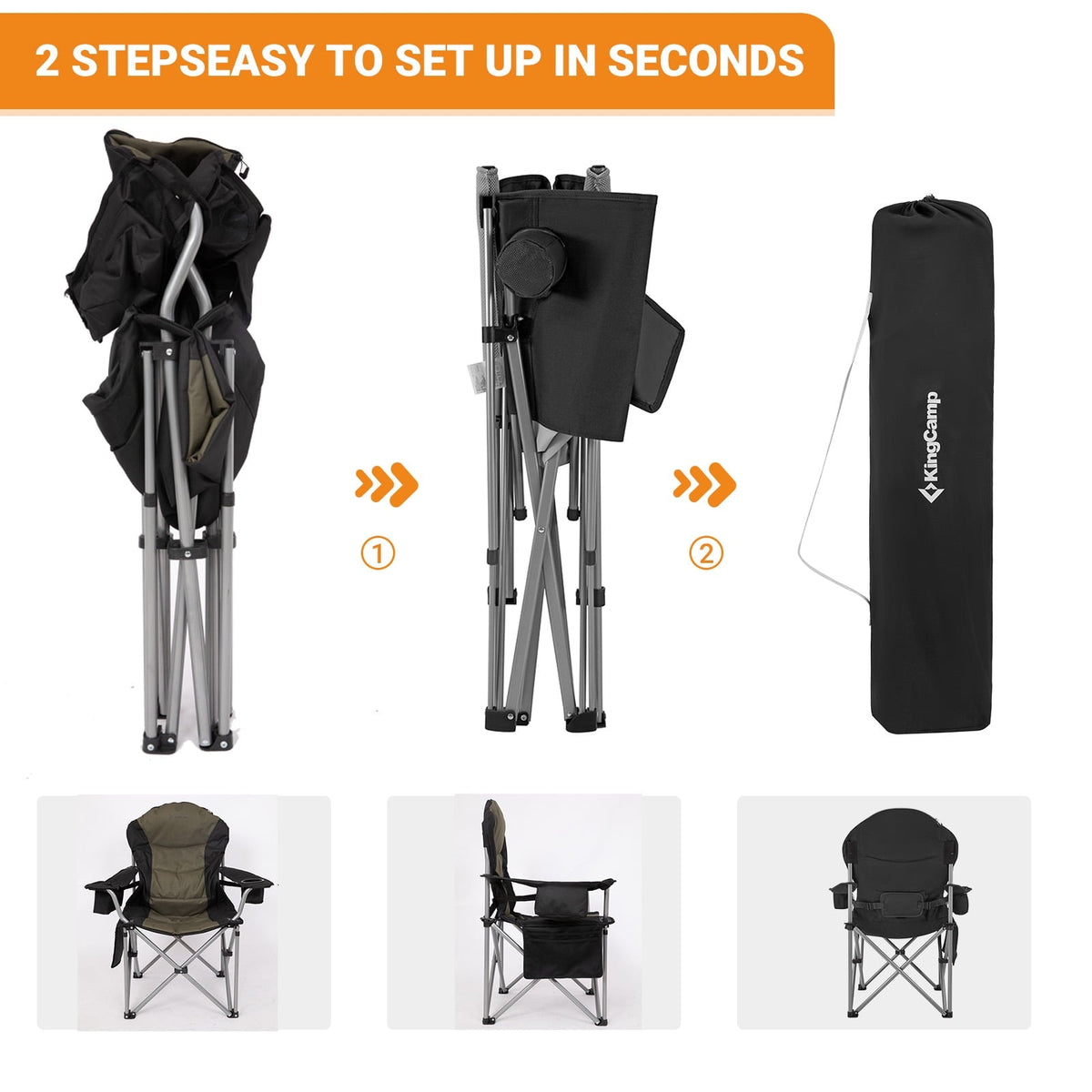 KingCamp Lumbar Support Oversized Camping Chair