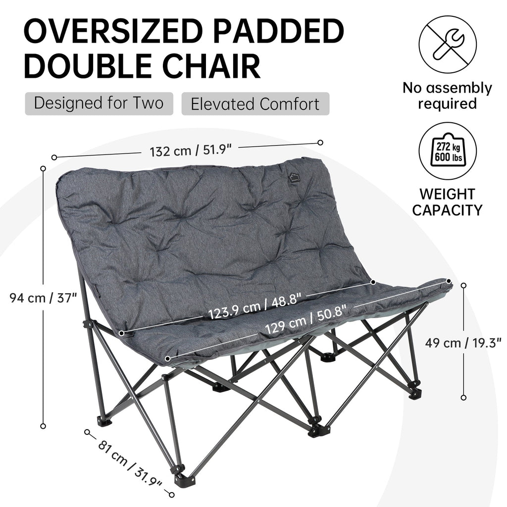 KingCamp LEMON C20 Oversized Padded Double Butterfly Chair