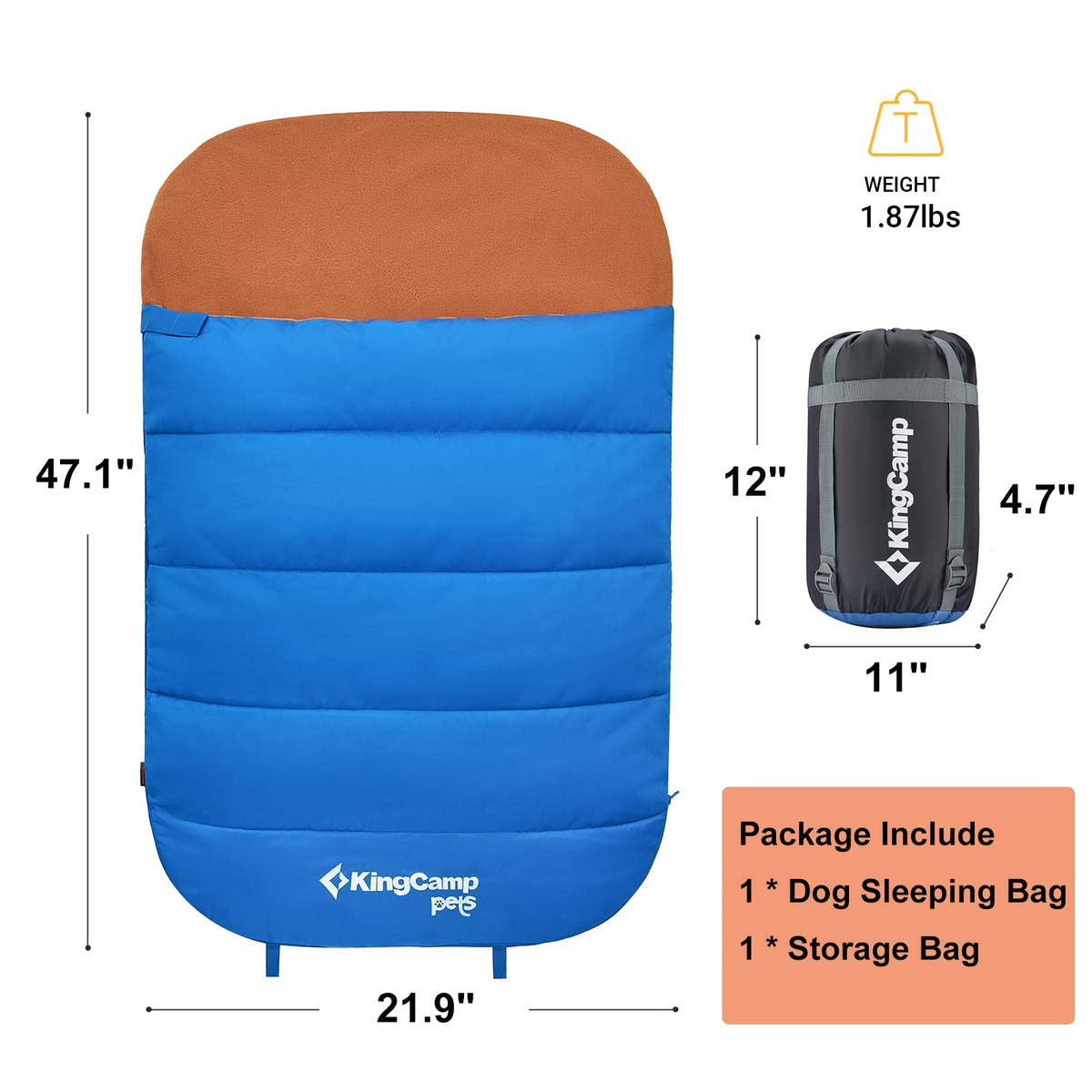 KingCamp PETS MOON PILLAR Dog Sleeping Bag