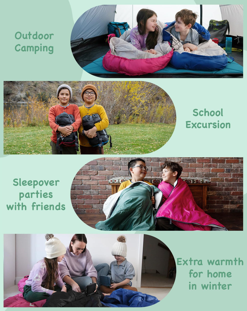 KingCamp Oasis 250S+ Kids Flannel Sleeping Bag