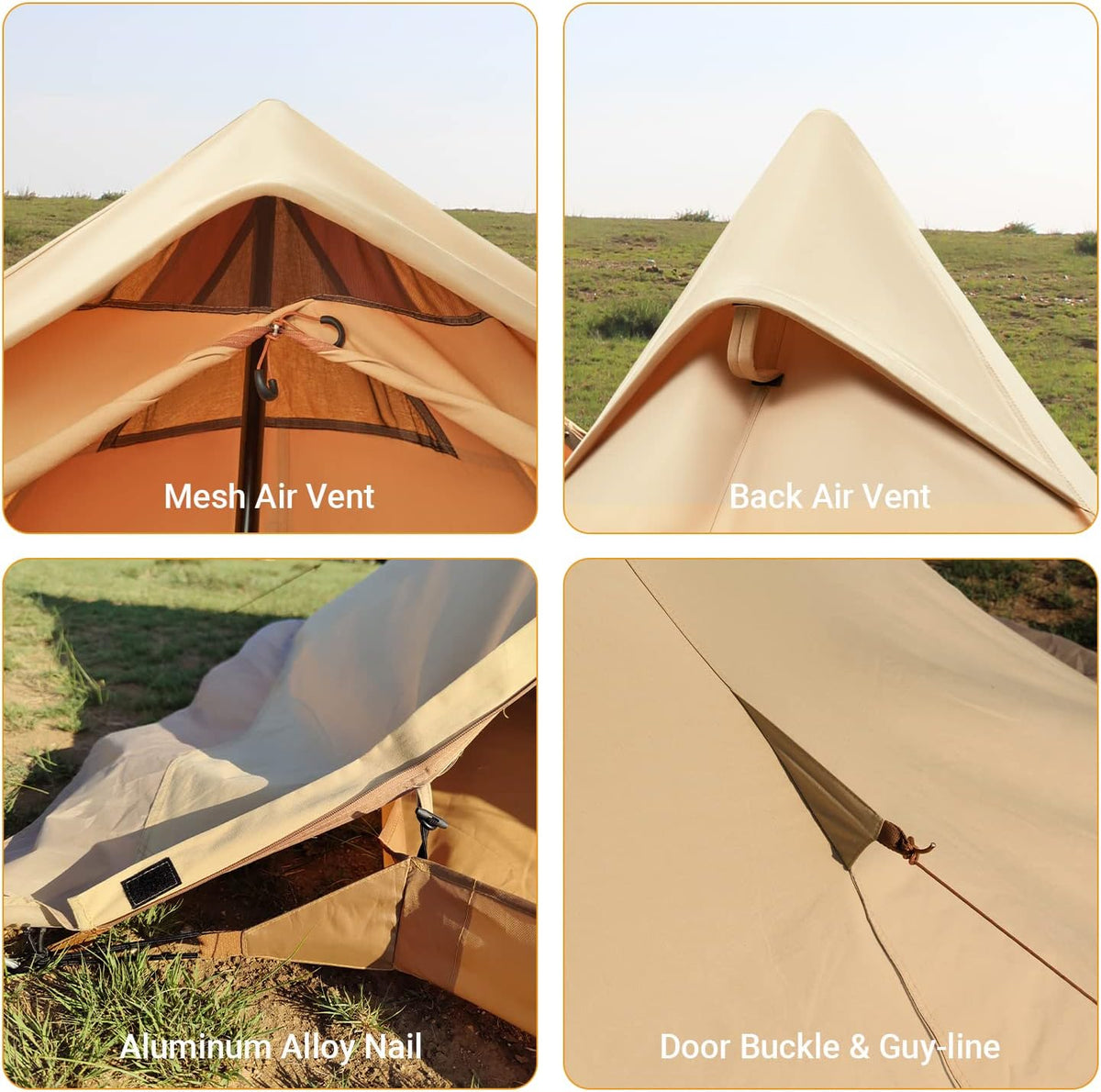 KingCamp TURINO Tipi Hot Tent with Stove Jack