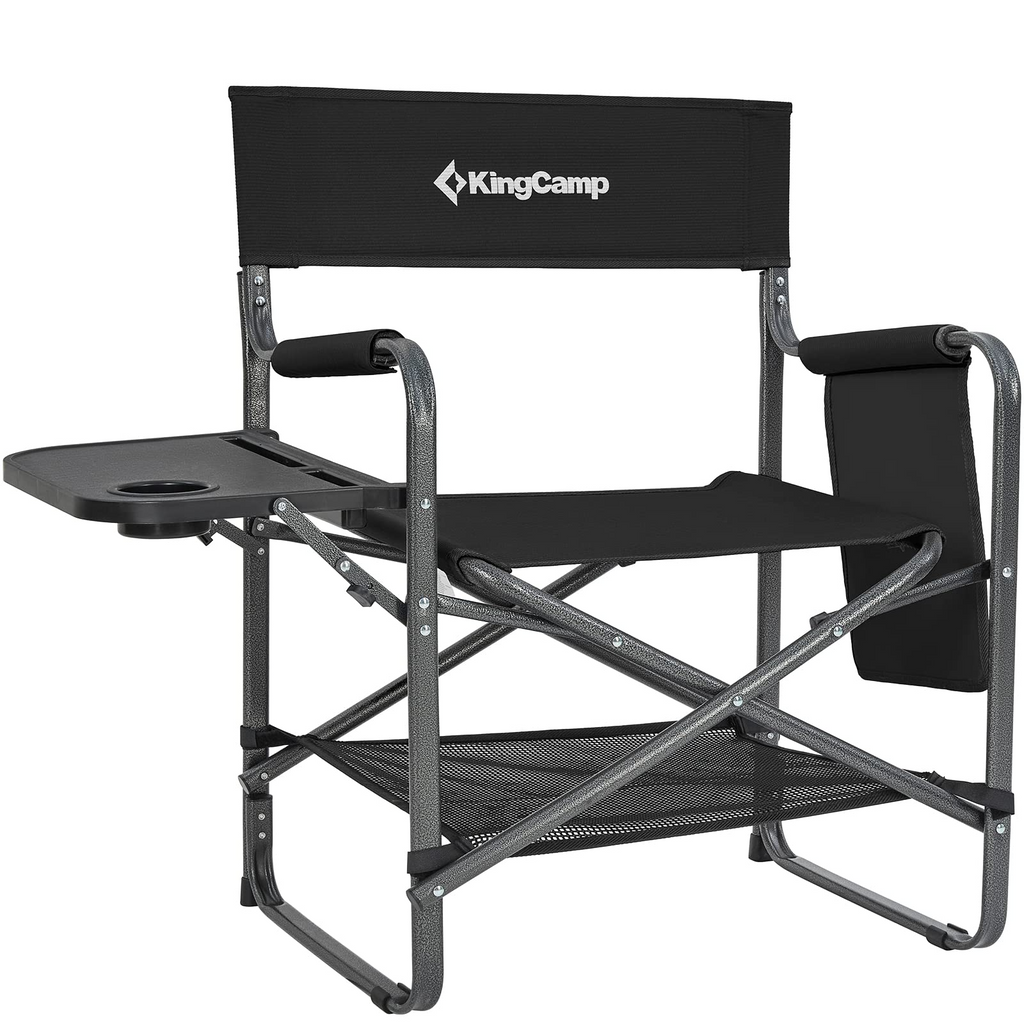 KingCamp ASH B30 Directors Heavy Duty Chair with Side Table