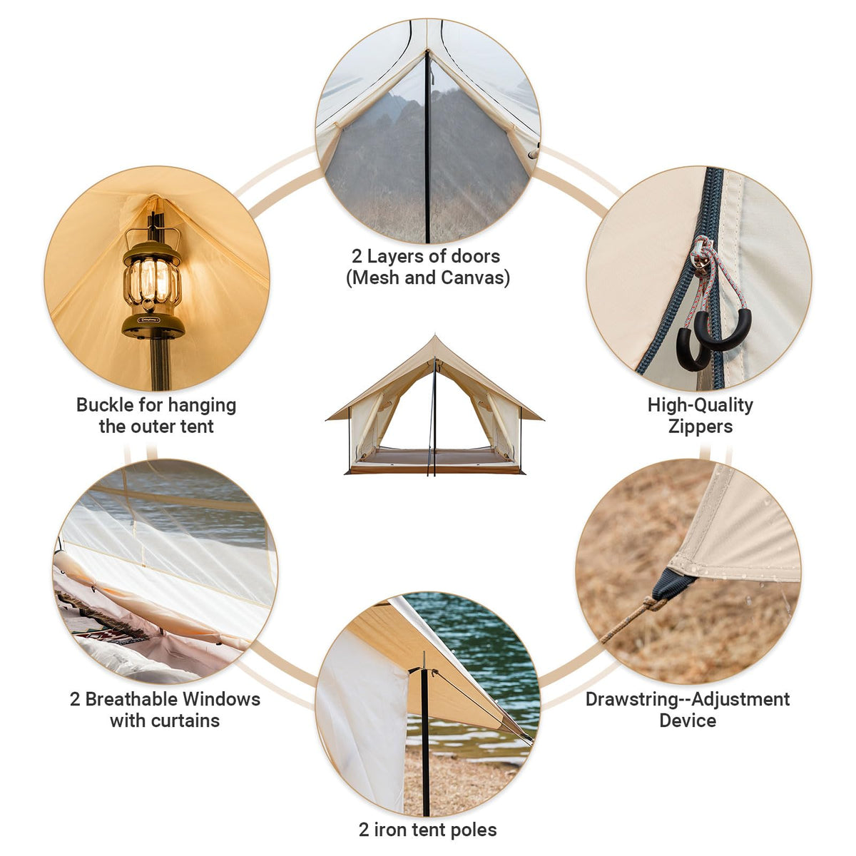 KingCamp Mountain In C2 Cabin Wall Scout Tent
