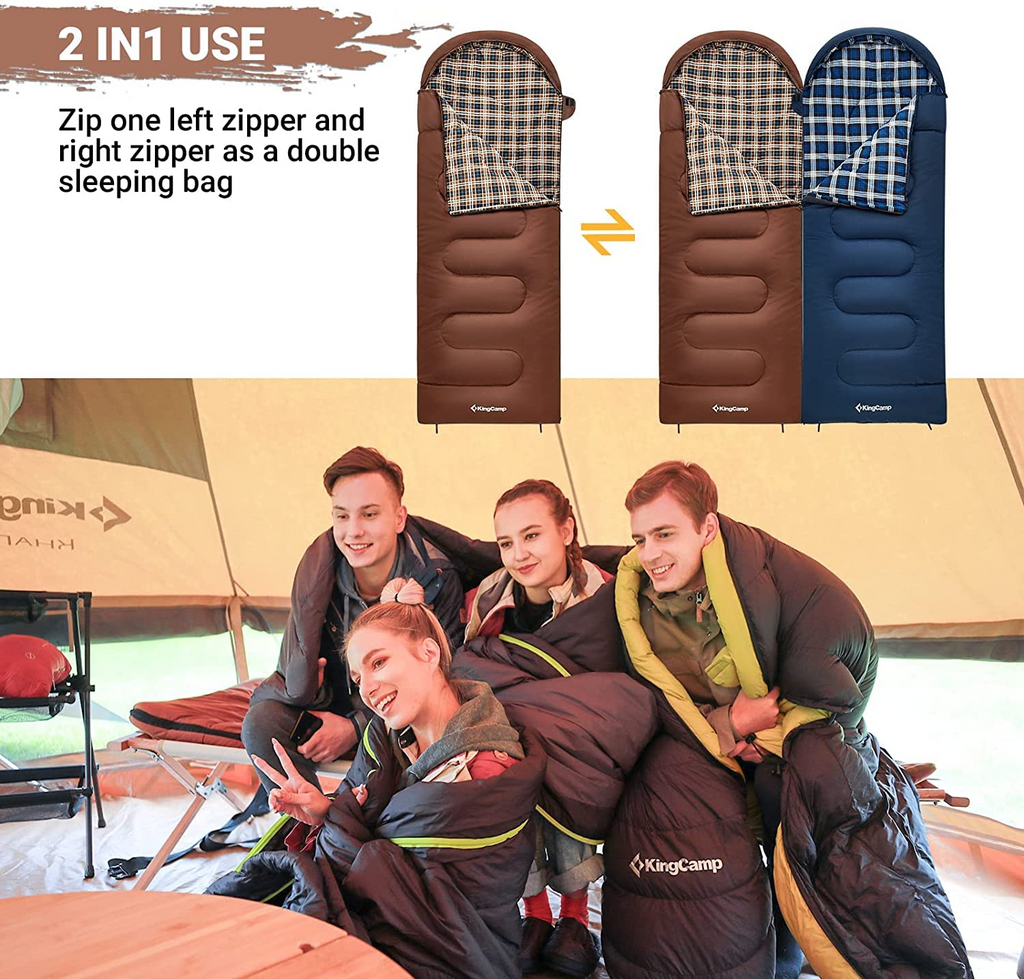 KingCamp Flannel Liner 3 Season Sleeping Bags