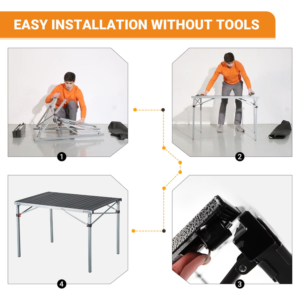 KingCamp 4-6 Person Lightweight Aluminum Alloy Folding Tables