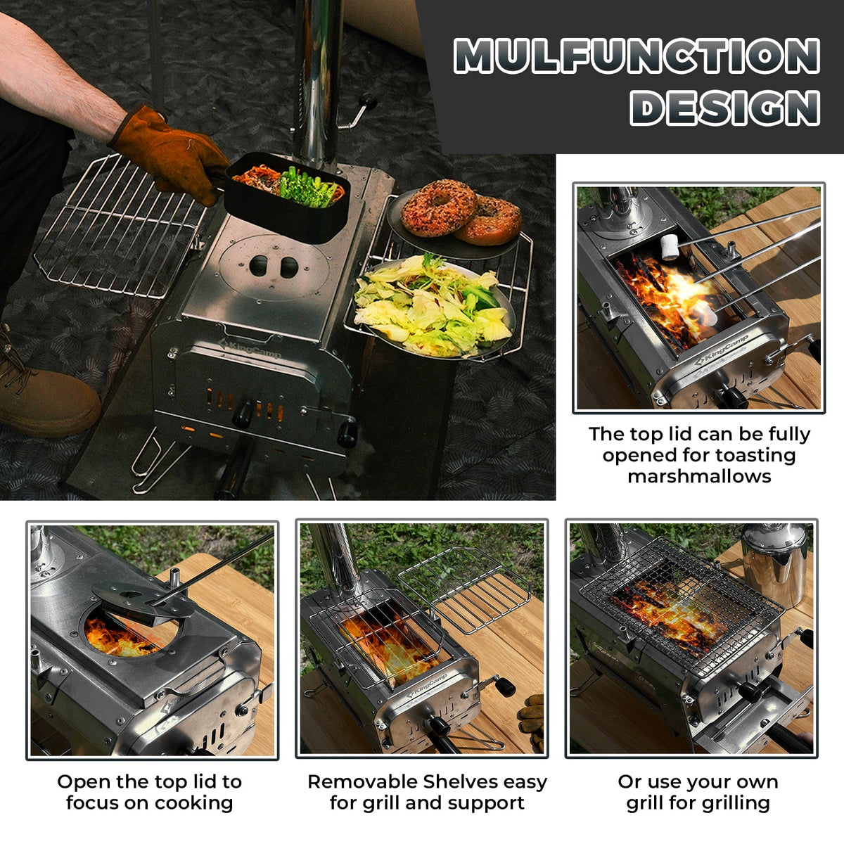 KingCamp Camping Wood Tent Stove (Size S)