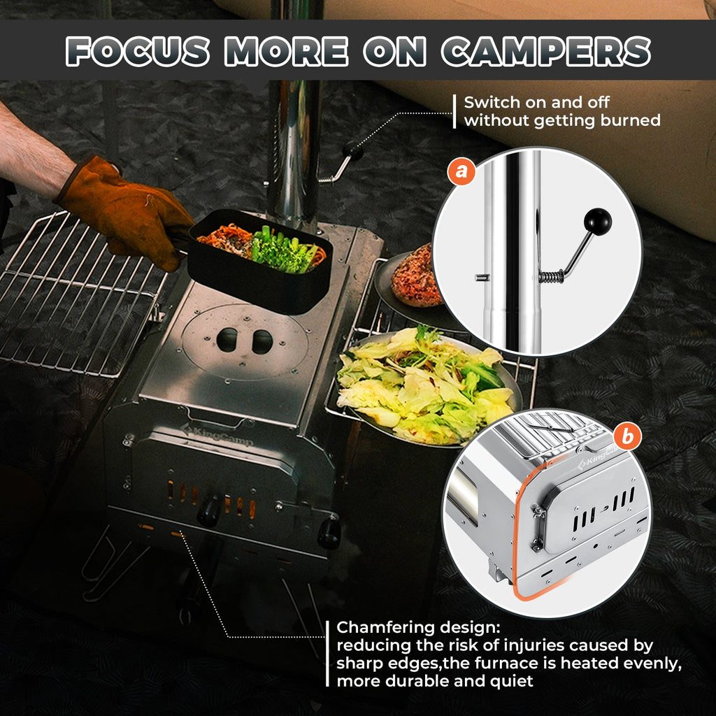 KingCamp Camping Wood Tent Stove (Size S)