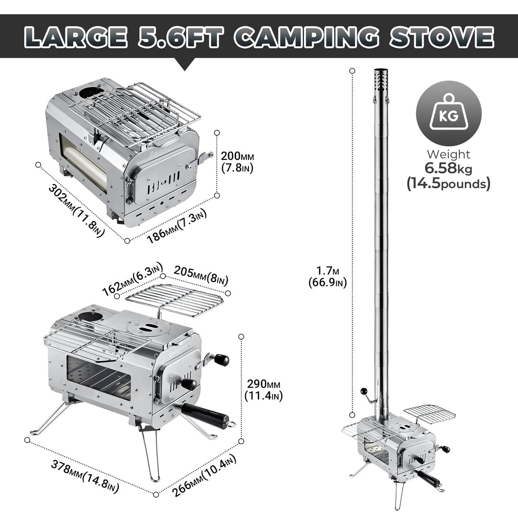 KingCamp Surefire Camping Wood Tent Stove