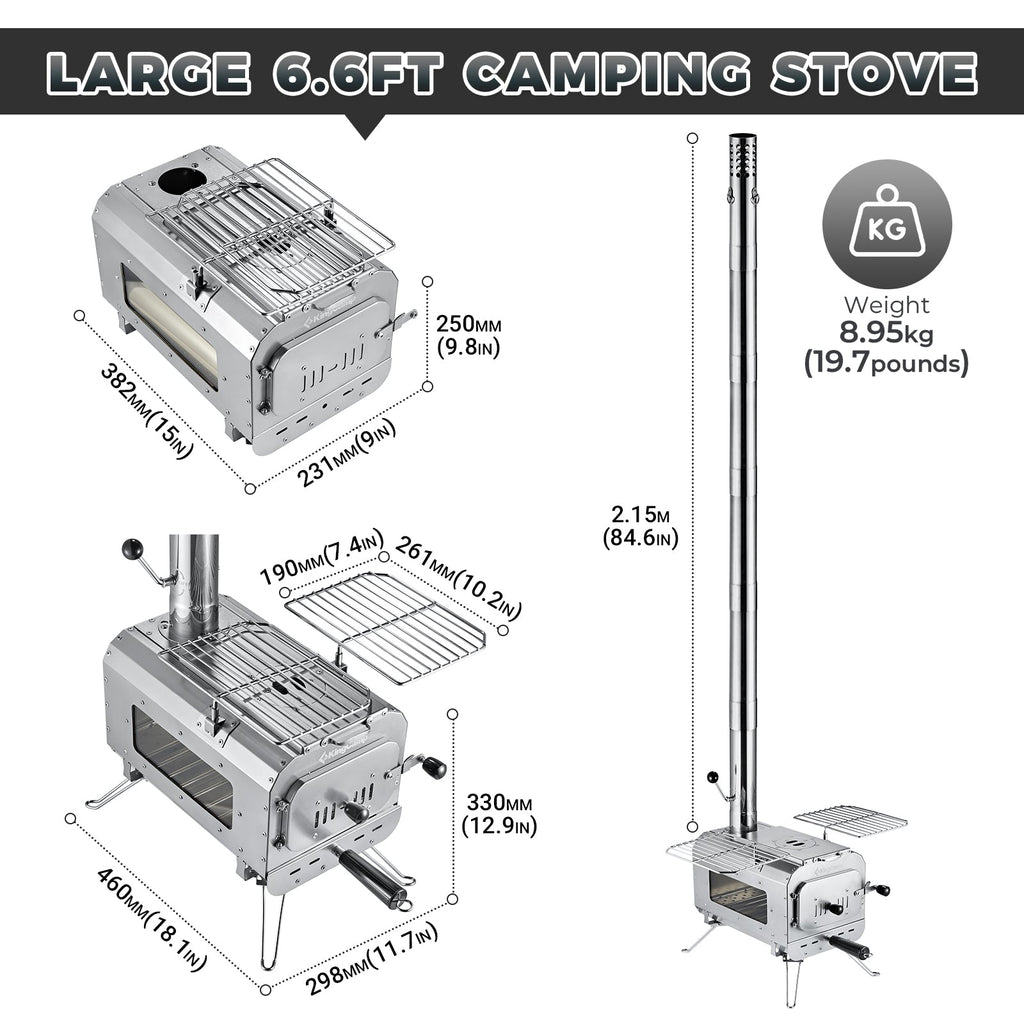 KingCamp Surefire Camping Wood Tent Stove