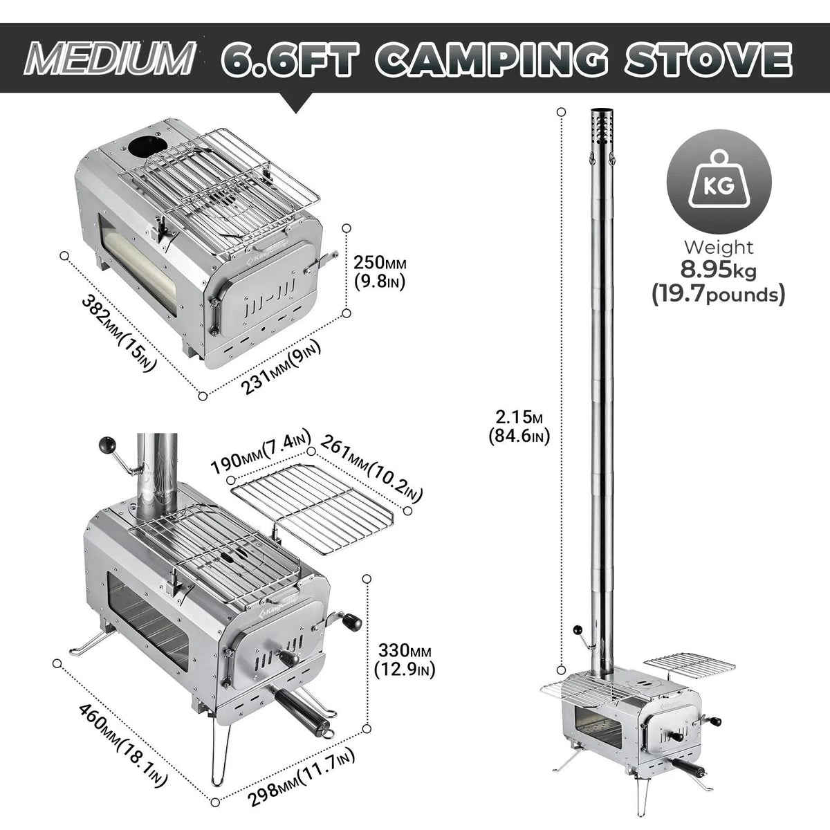 KingCamp Surefire Camping Wood Tent Stove