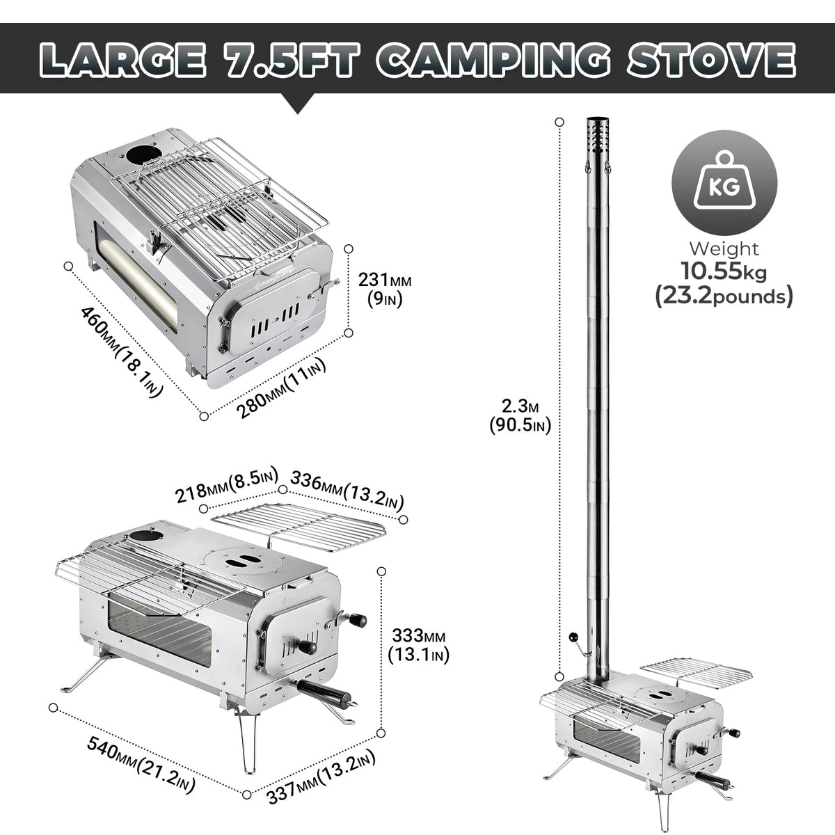 KingCamp Surefire Camping Wood Tent Stove