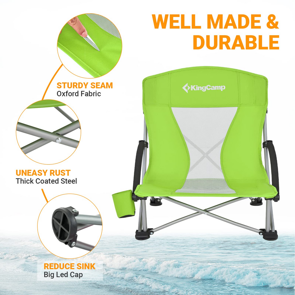 KingCamp Low Sling Beach Chairs