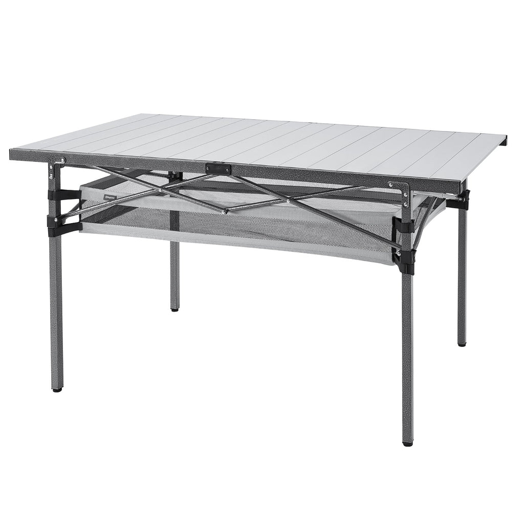 KingCamp Aluminum Roll Up Table with Storage Layer 53x27