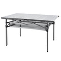 KingCamp Aluminum Roll Up Table with Storage Layer 53x27
