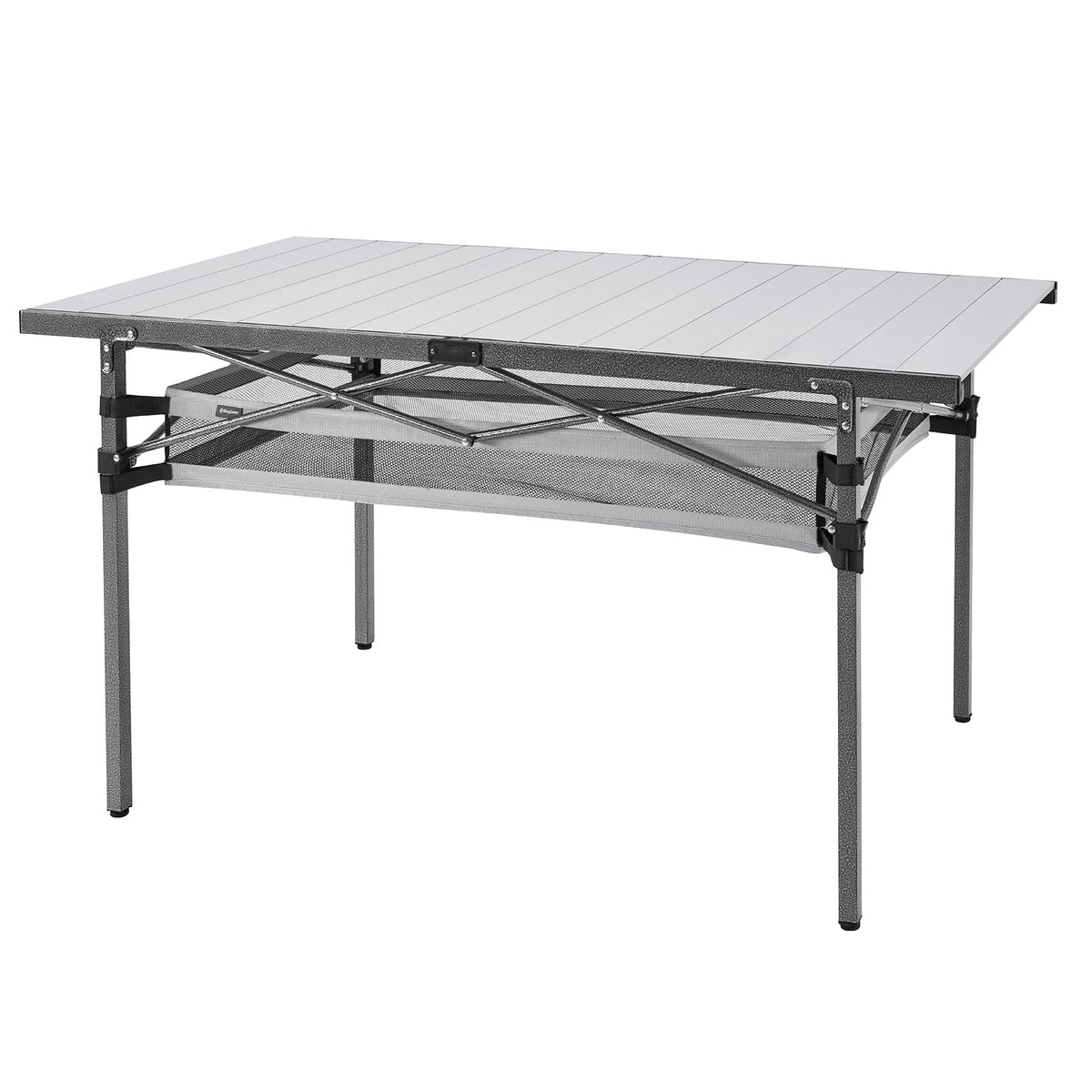 KingCamp Aluminum Roll Up Table with Storage Layer 53x27