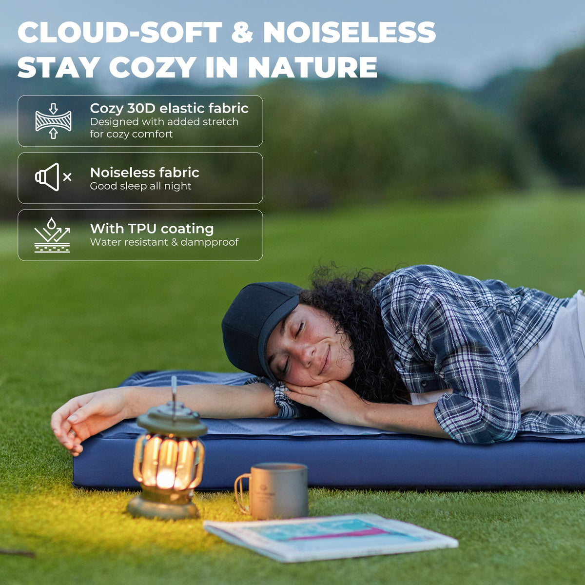 KingCamp PREMIUM 3D 7.5 Self-Inflating Double/Single Sleeping Mattress
