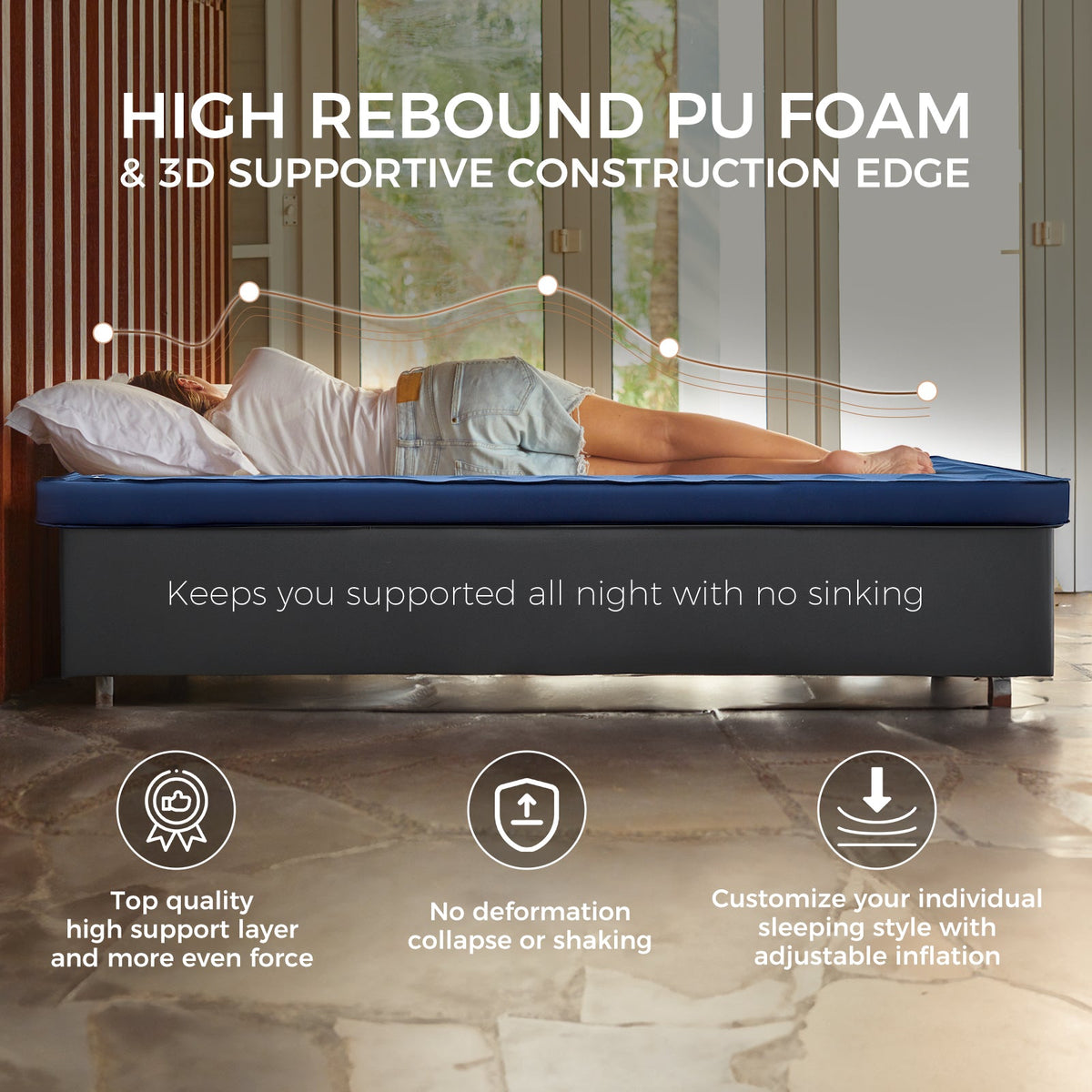 KingCamp PREMIUM 3D 7.5 Self-Inflating Double/Single Sleeping Mattress