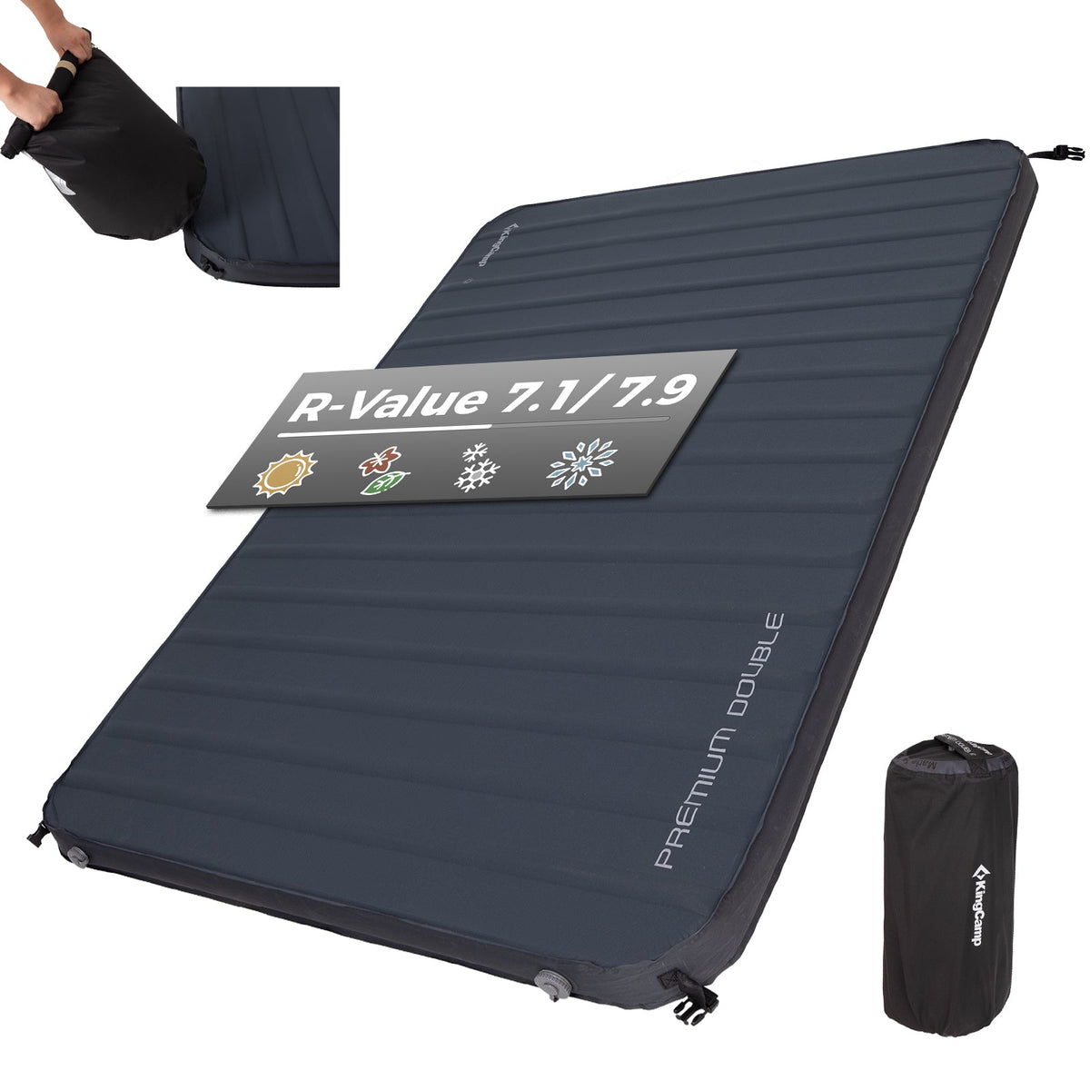 KingCamp PREMIUM DOUBLE Self Inflating Sleeping Pad