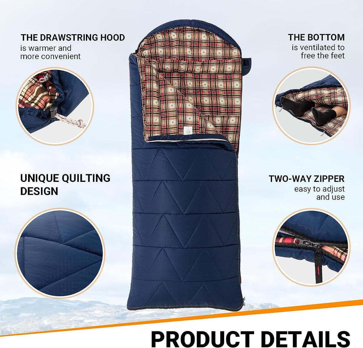 KingCamp 35F Oversized 3-4 Season Sleeping Bag