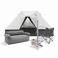 KingCamp KHAN VILLA Tent Glamping 4-in-1 Bundle with Stove