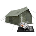 KingCamp Snowhouse 5 Winter Hot Tent & Surefire Wood Stove Bundle