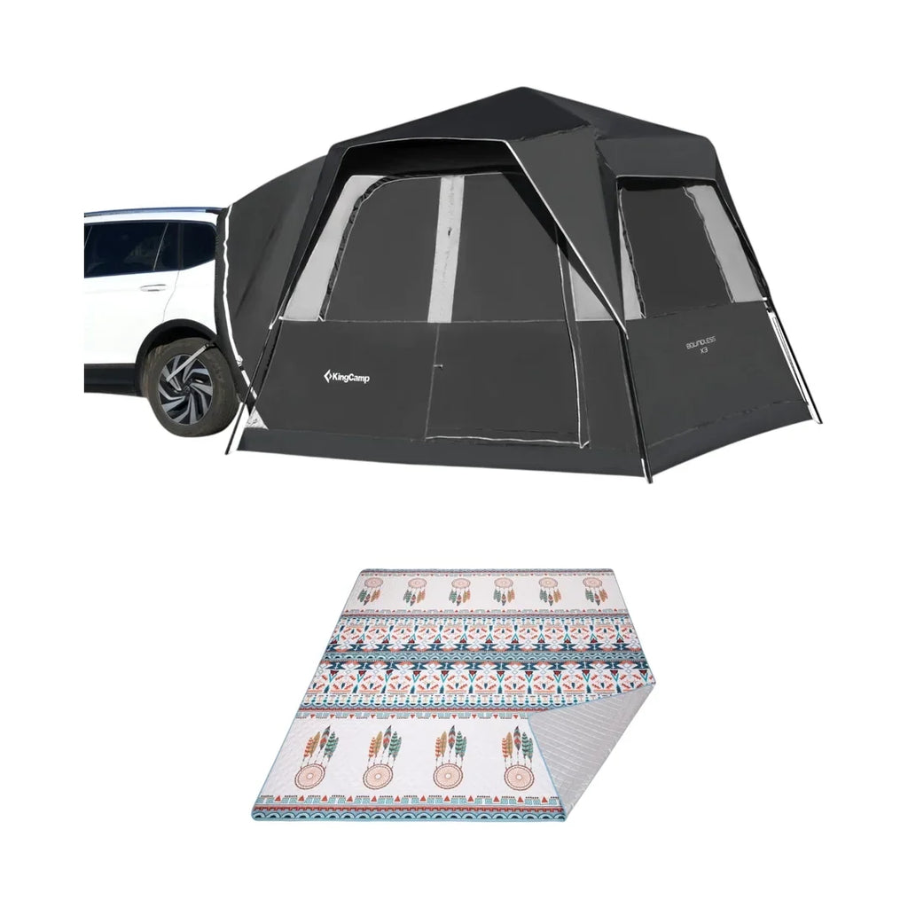 KingCamp BOUNDLESS X3 Car Tent & Waterproof Mat Bundle