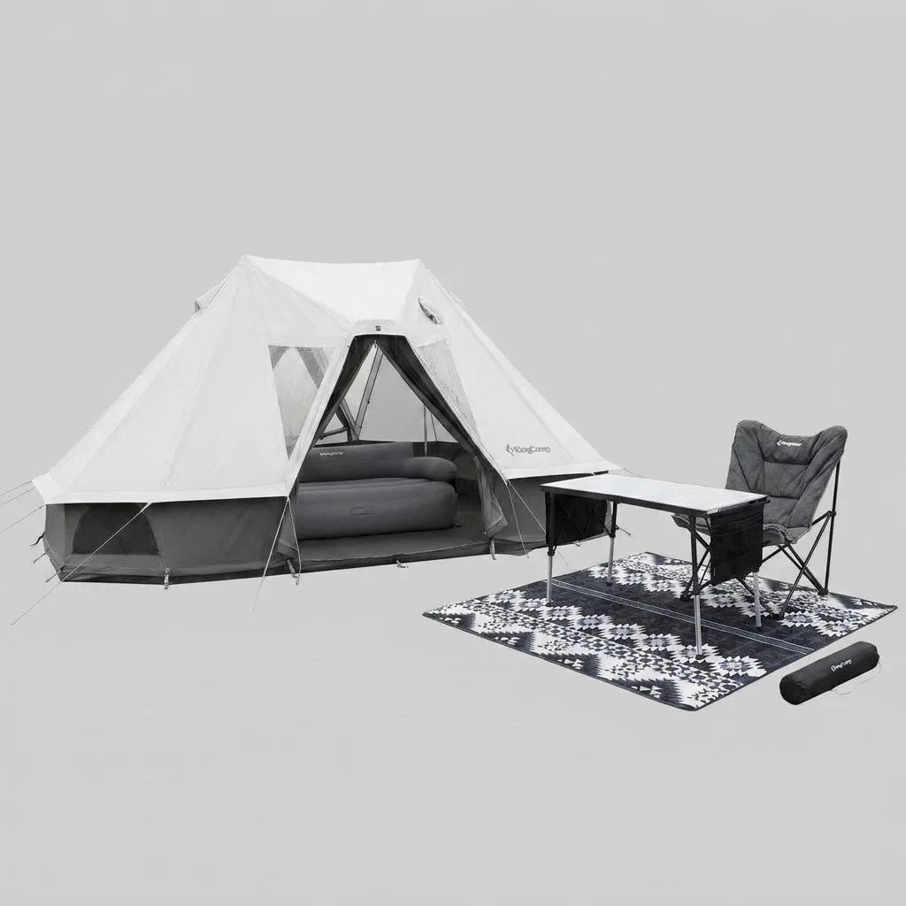 KingCamp Khan Villa Luxury 4-Season Glamping Tent Bundle