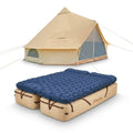 KingCamp Bell Tent & Double Air Bed Frame Bundle for Couples